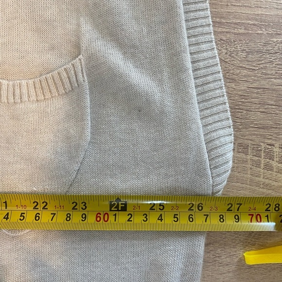 Alice + Olivia Oversized Slouchy Long Gray Sleeveless Button-Up Cardigan XL - Picture 6 of 7